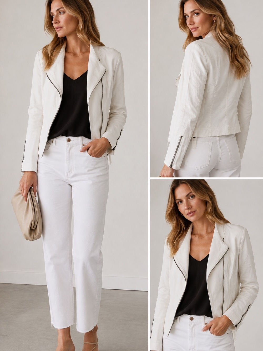 Blank NYC White Moto Jacket